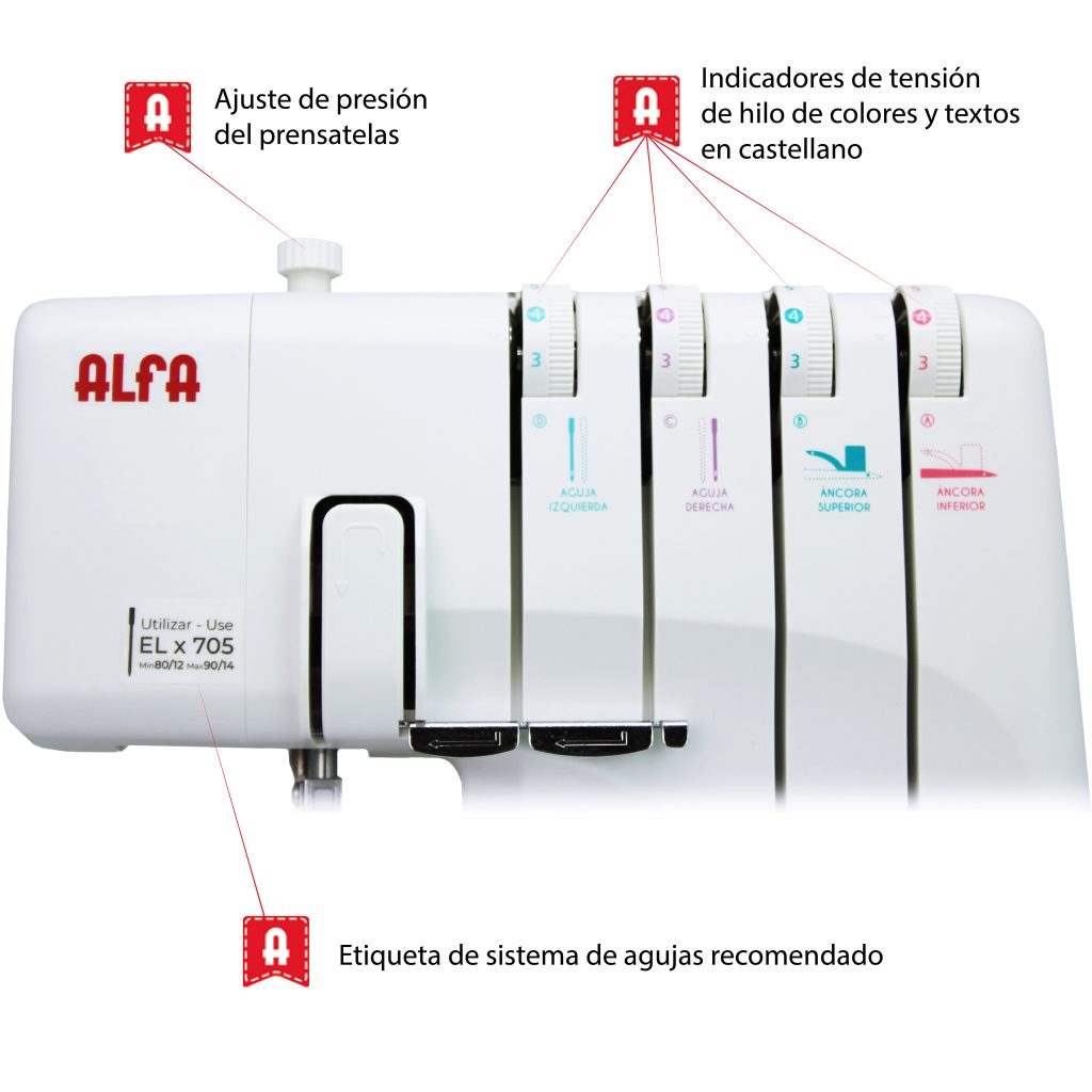 Alfa Style 8708 - Máquina Remalladora