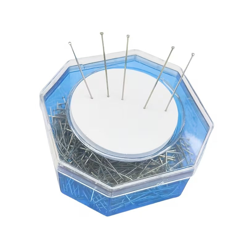 Caja de Alfileres con Cabezal / Alfiletero Octogonal