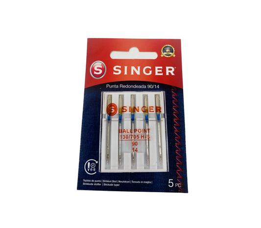 Singer - Agujas para máquina de coser punta redonda 90/14