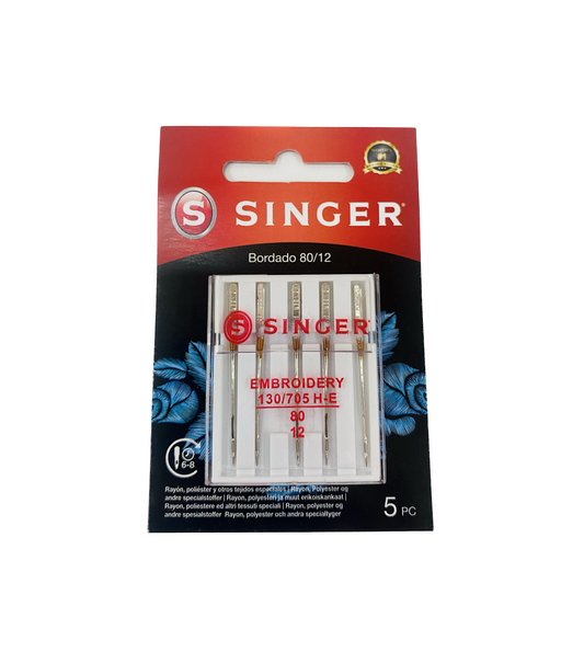 Singer - Agujas para máquina de coser bordado 80/12