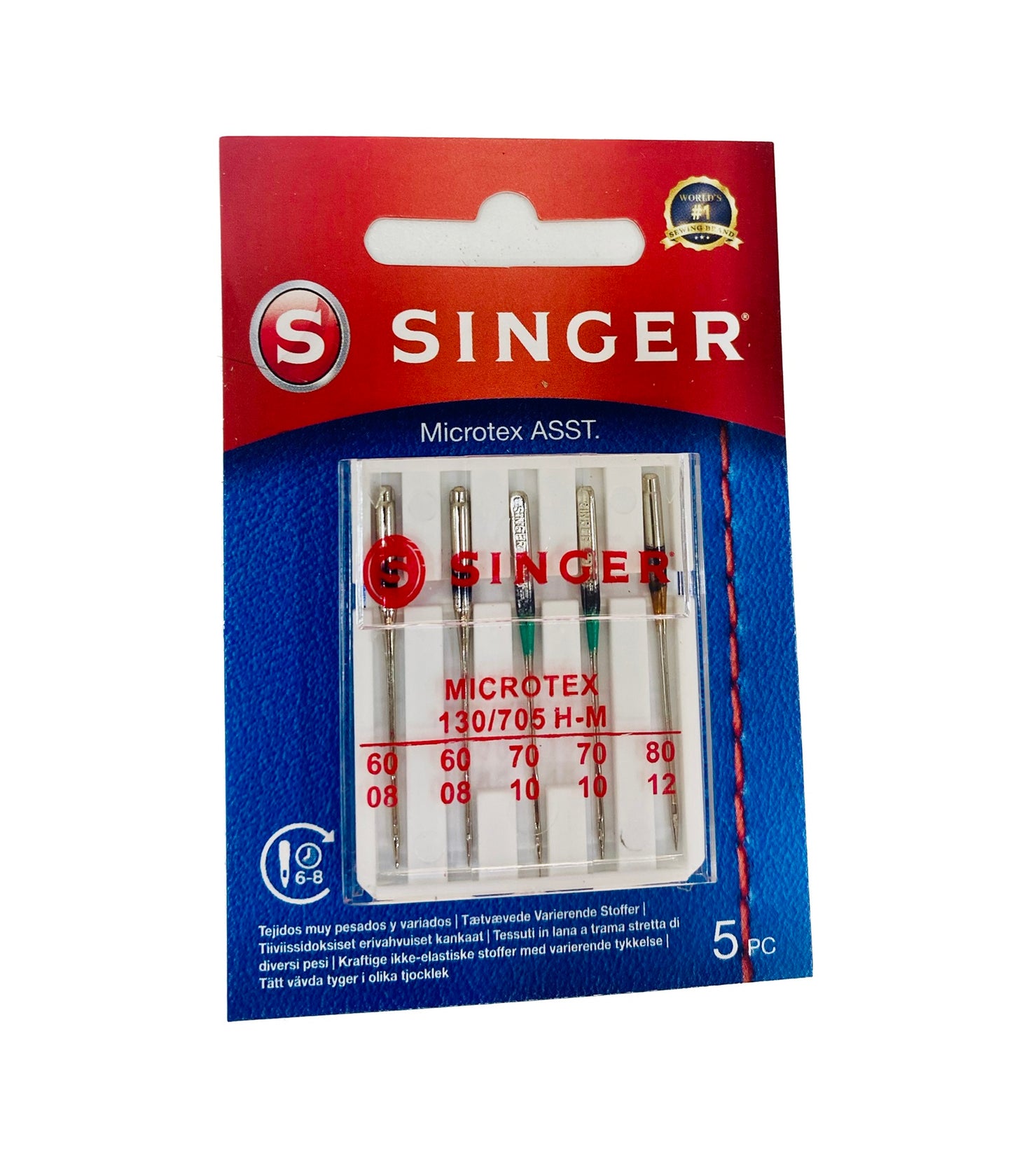 Singer - Agujas para máquinas de coser Microtex