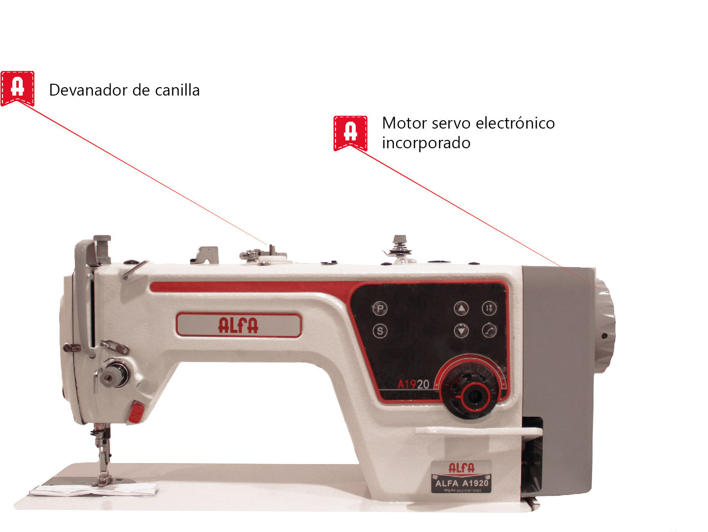 Canilla para maquina de coser industrial