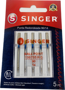 Singer - Agujas para máquina de coser punta redonda 90/14