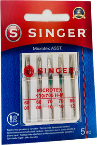 Singer - Agujas para máquinas de coser Microtex