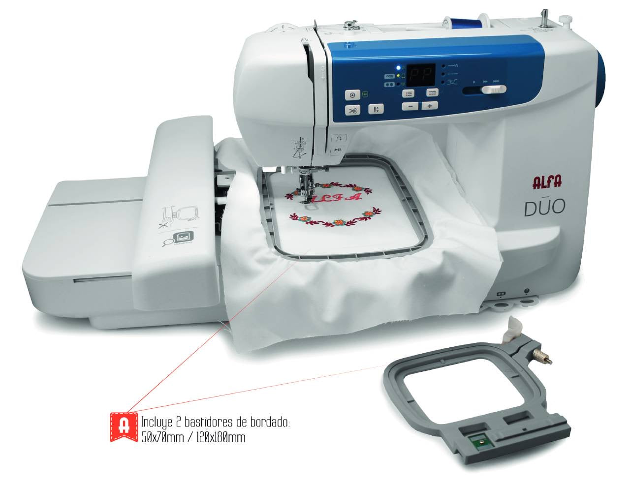 Maquina de coser ALFA: A9901 Bordadora profesional. - Mercería